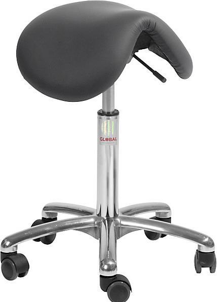 Image du produit kaiserkraft Tabouret de selle avec base en aluminium, hauteur réglable 510 - 700 mm, vinyle.