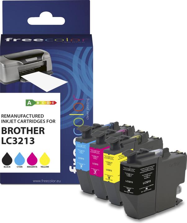Produktbild Freecolor Brother LC3213 Multipack BK/M/C/Y remanufactured (M, BK, C, Y)