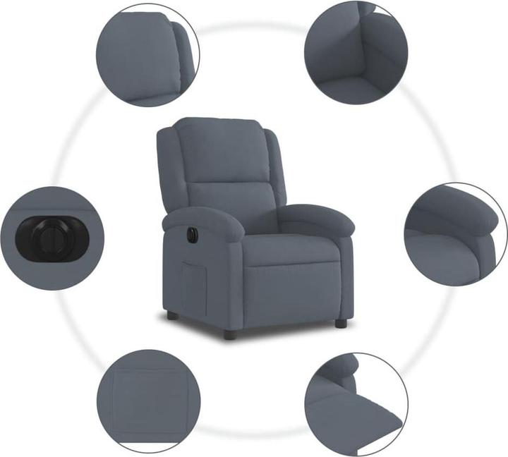 Actual product image VidaXL Recliner chair electric velvet
