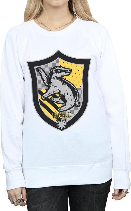 Actual product image Womens/Ladies Hufflepuff Crest Flat Sweatshirt (XL)