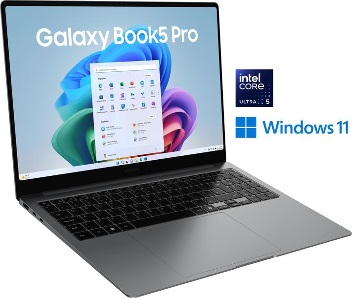 Actual product image Samsung Galaxy Book5 Pro (16", Intel Core Ultra 5 226V, 16 GB, 512 GB, DE)