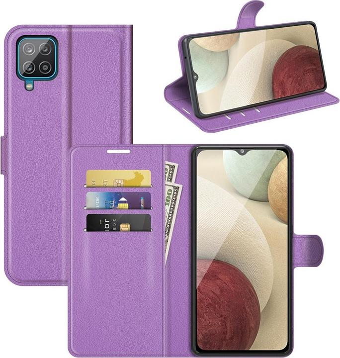 Actual product image Cover-Discount Galaxy A22 4G - leather case cover purple (Samsung Galaxy A22)