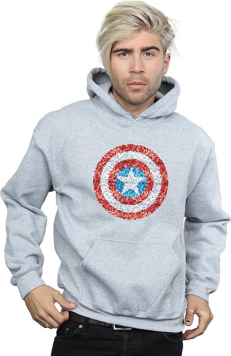 Produktbild Captain America Pixelated Shield Kapuzenpullover (XXL)