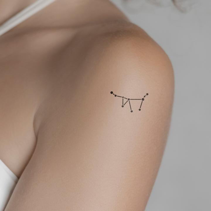 Actual product image minink Temporary tattoo - star constellation Capricorn