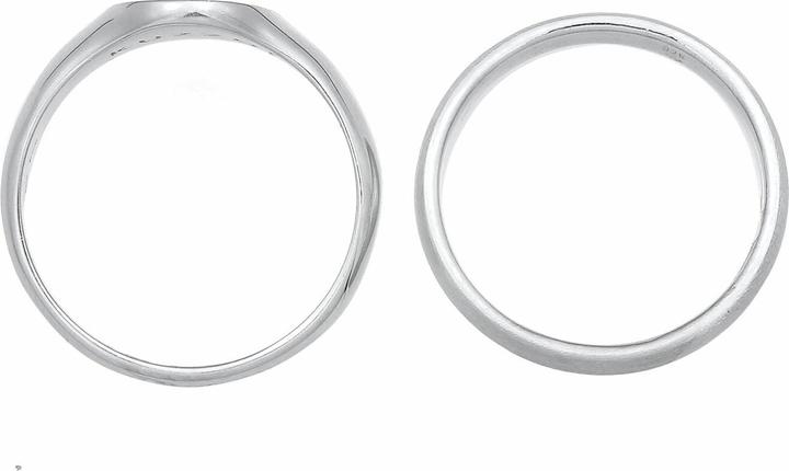 Actual product image Kuzzoi Band Ring, Ring Set, Signet Ring (64, 925 Silver)