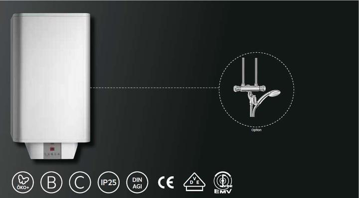 Actual product image AEG Haustechnik DEM 50 Comfort EL wall-mounted cylinder, 50 litres, energy-saving, accurate to the degree, 230 V