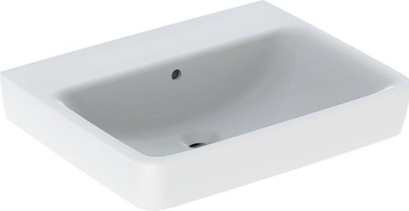 Immagine prodotto Geberit Renova Plan, lavabo, 60x48 cm, senza foro per rubinetto, con sfioratore, 501638 (480 mm, 600 mm)