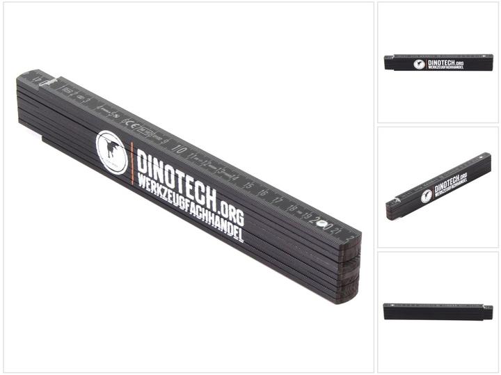 Actual product image Dinotech Stabila Folding Meter - black 2 m, Accuracy Class III (cm, mm)