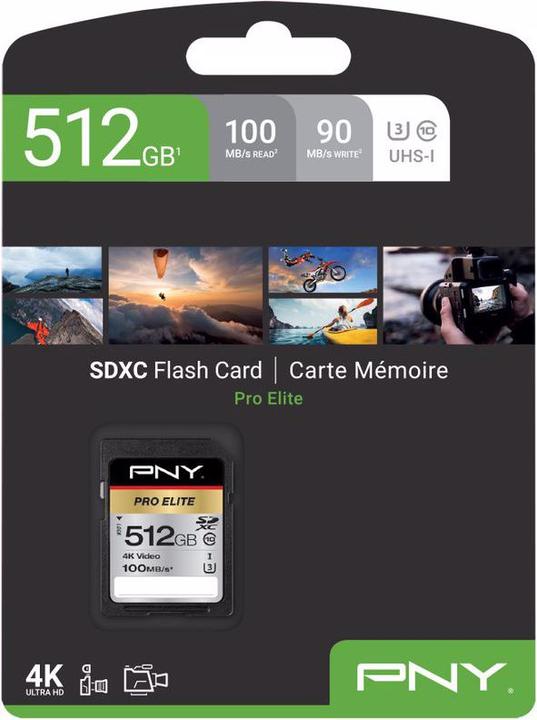 Actual product image PNY Pro Elite (512 GB, SDXC, U3, UHS-I)