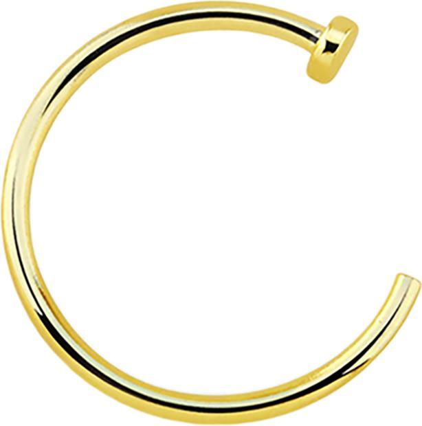 Image du produit Star Piercing Anneau de nez ouvert doré 18k (sans laiton, Argent sterling 925)