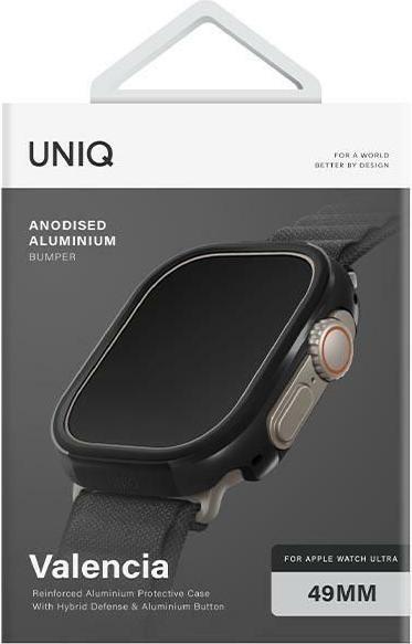 Produktbild Uniq etui Valencia Apple Watch Ultra 49 mm. czarny/midnight black