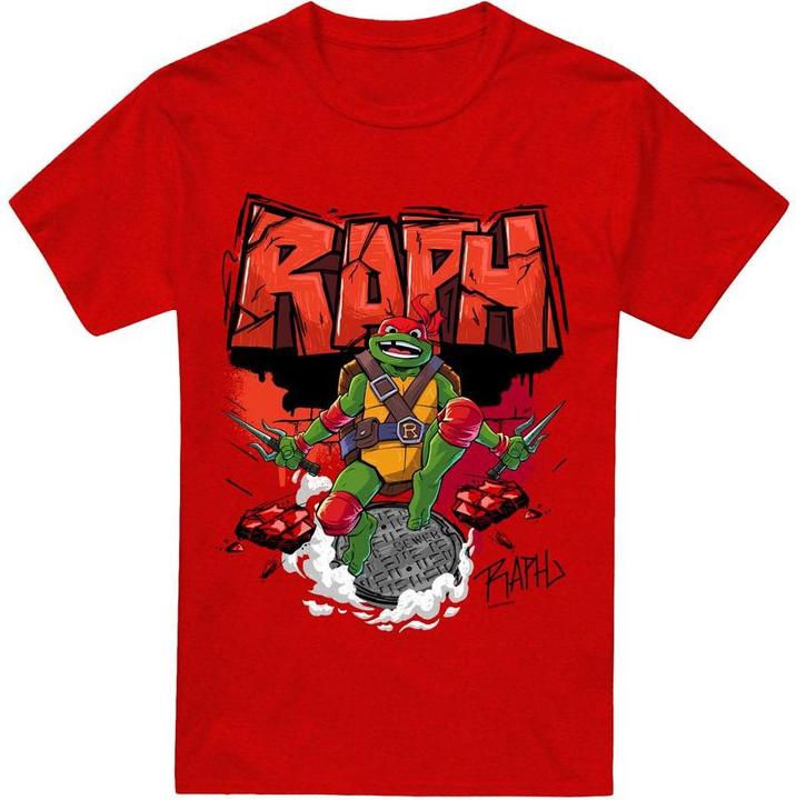 Actual product image Teenage Mutant NT Unisex Adult Raphael Sewer T-Shirt (M)