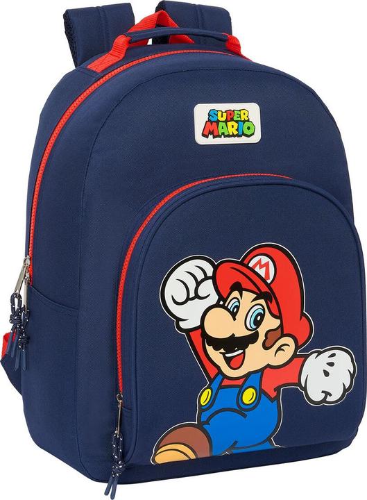 Super Zaino scuola Mario World blu navy 32 x 42 x 15 cm
