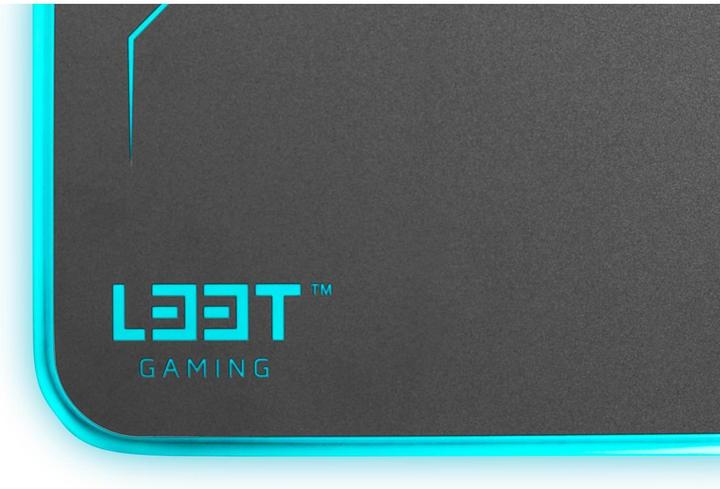 Immagine prodotto L33T Tappetino per mouse da gioco Kvennavagn, con retroilluminazione LED RGB, ricarica QI