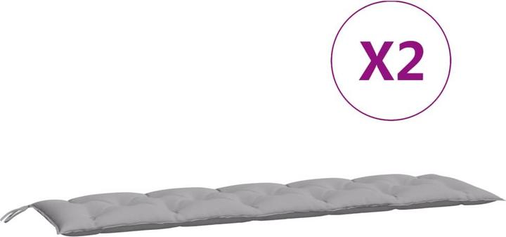 Actual product image VidaXL Garden bench cushions 2 pcs. O x ford fabric (180 x 50 x 7 cm)