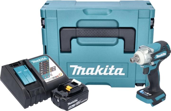 Actual product image Makita DTW 301 RM1J Cordless impact wrench 18 V 330 Nm 1/2" brushless + 1x rechargeable battery 4.0 Ah + (Rechargeable battery operated)