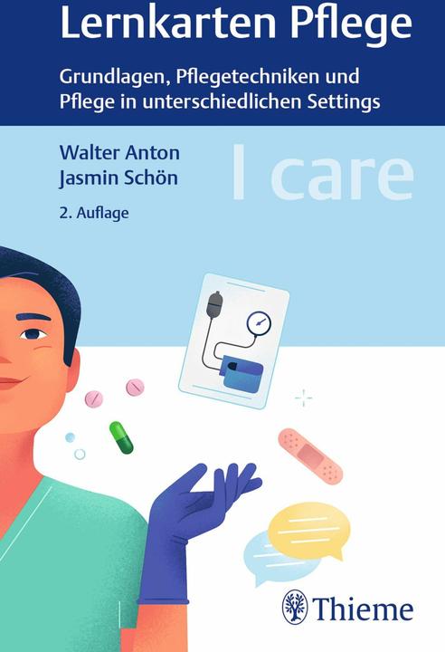 Produktbild I care Lernkarten Pflege – Grundlagen, Pflegetechniken und Pflege in unterschiedlichen Sett (Deutsch, Jasmin Schön, Walter Anton, 2024)
