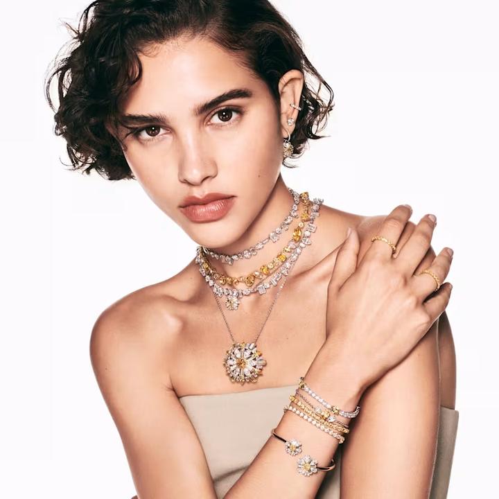 Produktbild Swarovski Idyllia Drop Ohrhänger Blume Gelb (Swarovski Metall)