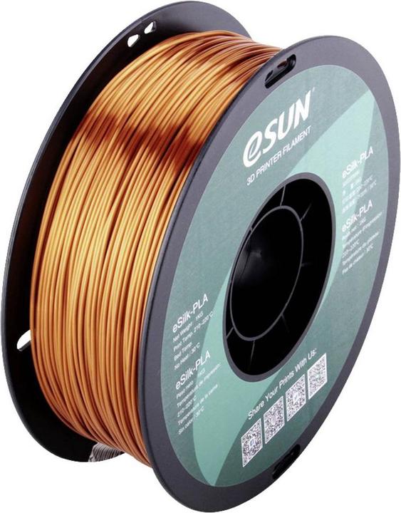 Produktbild eSUN eSilk-PLA Copper Filament PLA 1.75 mm 1 kg Kupfer (metallic) (PLA, 1.75 mm, 1000 g, Kupfer)
