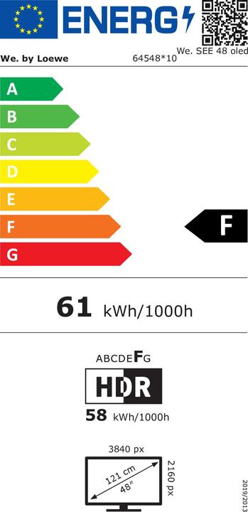 Energie-Label Loewe We. See 48 OLED Coal Black (48", OLED, 4K)