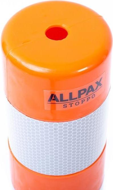 Actual product image HP Autozubehör Barrier post TPU orange/white Ø 80 mm to screw on w.fixing material Height above floor 750 mm