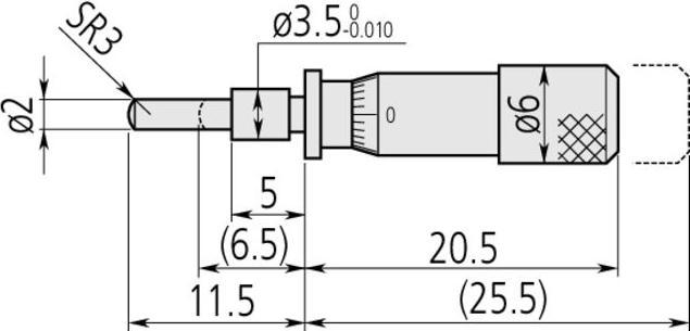 Actual product image Mitutoyo Built-in micrometer (0.65 cm)