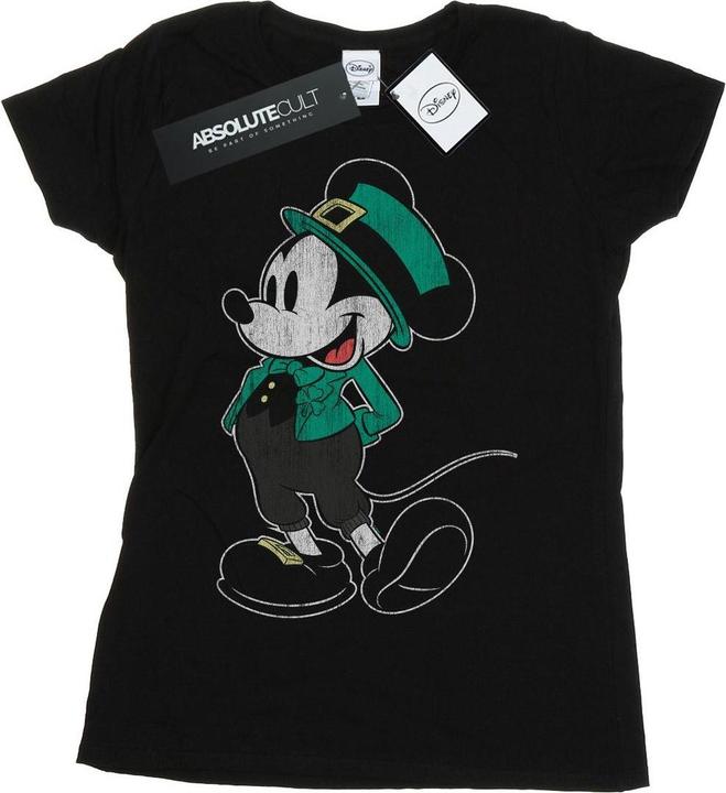 Actual product image Disney Womens/Ladies Mickey Mouse St Patrick Costume Cotton T-Shirt (M)