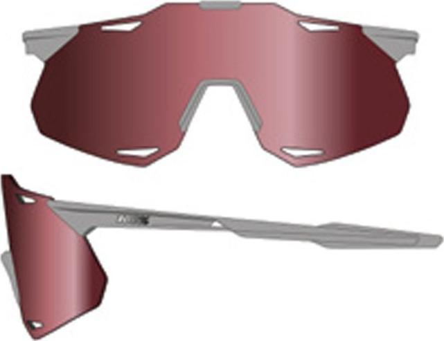 Image du produit 100% Brille Hypercraft XS Matte Stone Grey-HiPER C (Gris pierre mat, HiPER Crimson Silver Mirror)
