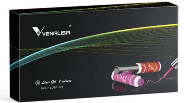 Produktbild Venalisa Liner Gel Set B (08 Red, 09 Black, 10 Rose red, 13 Bright yellow, 12 Toro purple, 14 Dark green, 11 White)
