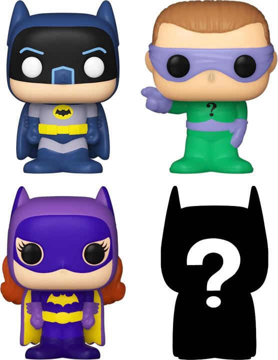 Image du produit Funko DC - Batman Adam West - Bitty POP! Lot de 4 figurines en vinyle 2,5 cm
