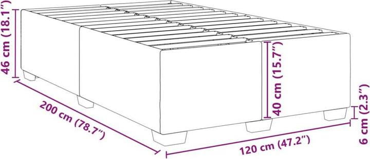 Produktbild VidaXL Bettgestell Kunstleder (120 x 200 cm)