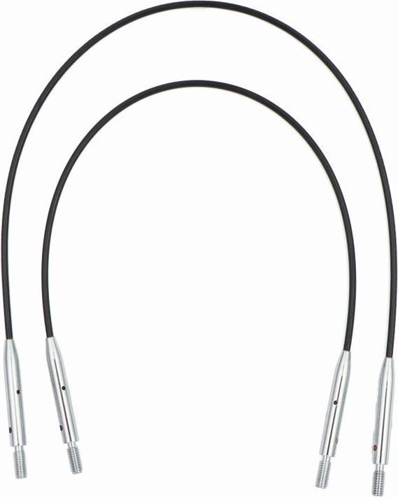 Actual product image Knitpro Seil für Nadelspitzen Mini Fixed Cable Set schwarz 13 & 17 cm ergibt 27 & 30 cm