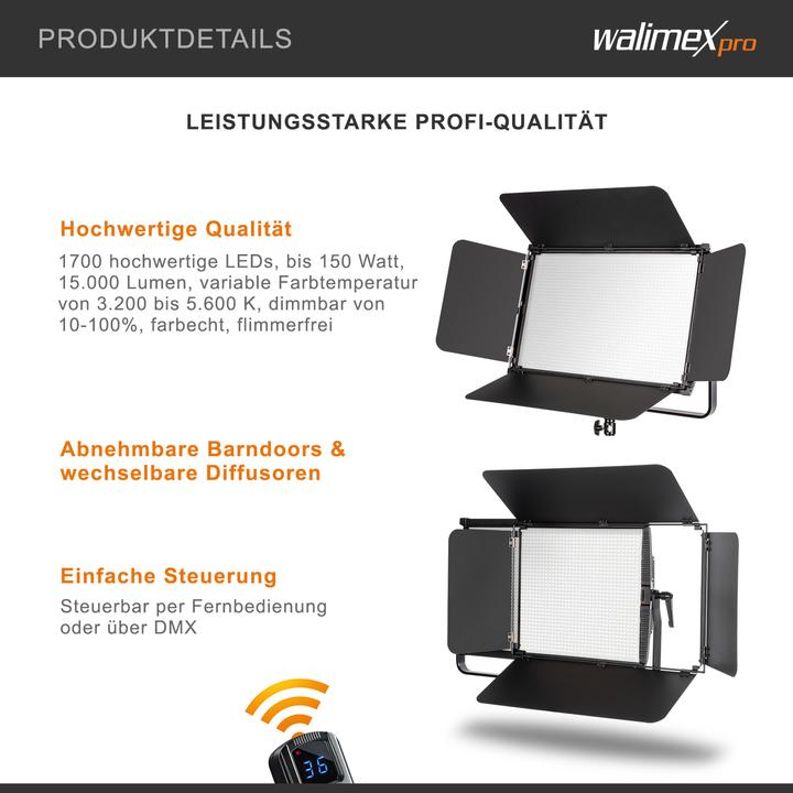 Produktbild Walimex pro LED Niova 150-F Pro Bi Color (Flächenleuchte)