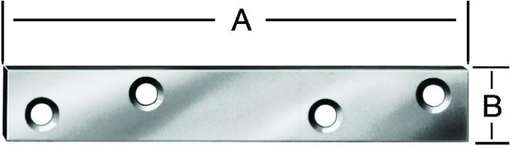 Actual product image Pferd Werkzeuge Vormann connecting plate 120X18 galvanised (Connecting plates)