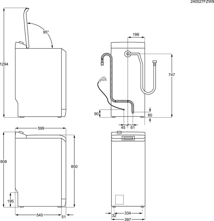 Valori nutrizionali e ingredienti Electrolux WASL5T500 (6 kg, Posteriore, Spina CH)