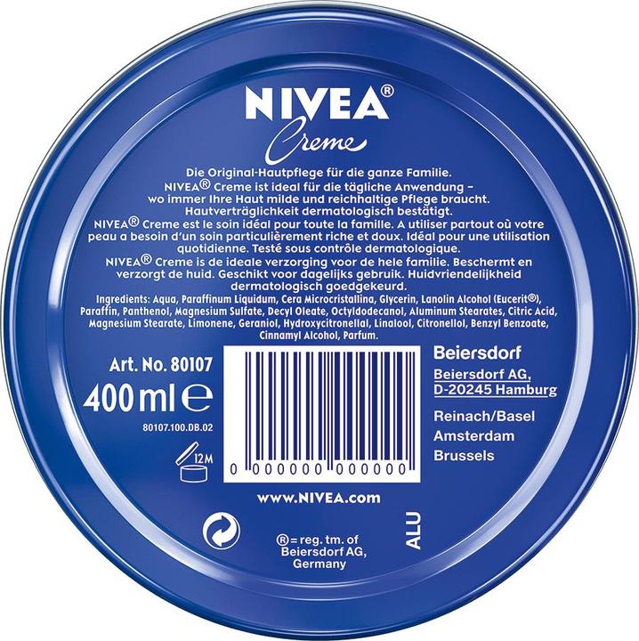 Produktbild NIVEA Creme Dose (Körpercreme, 400 ml)