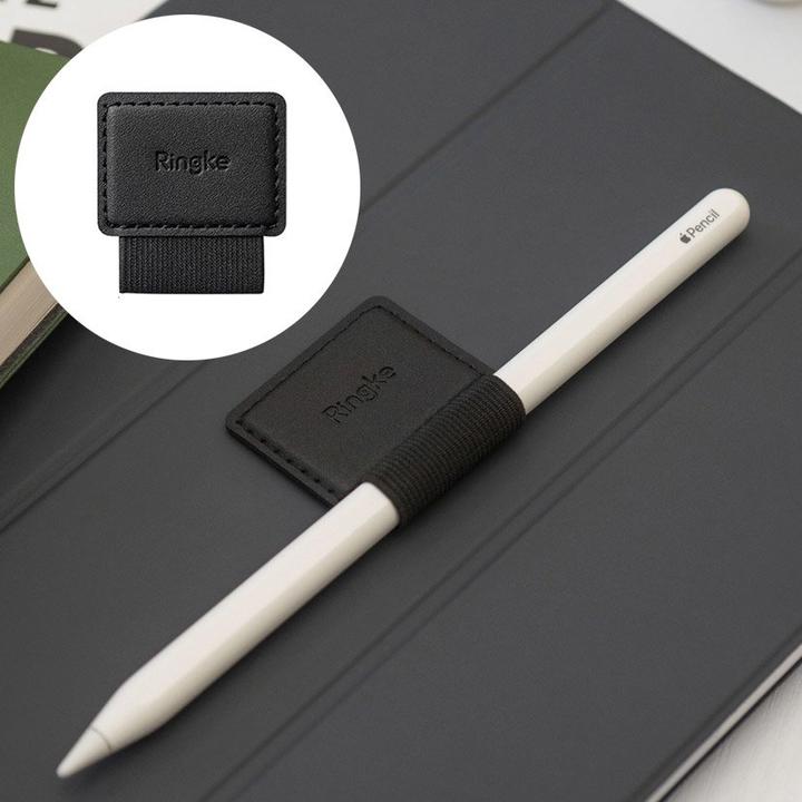 Actual product image Ringke - Pen Holder (1 pack) - Ecological Leather, Textile, Elastic - Black