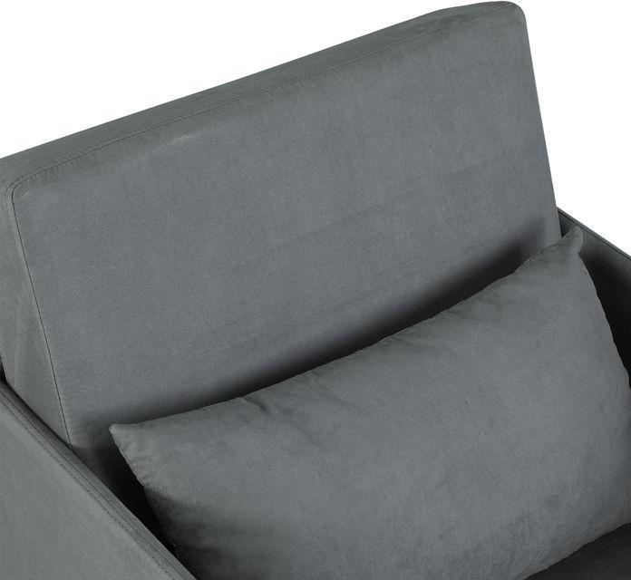 Image du produit Swisshandel24 Canapé-lit Canapé-lit simple Housse lavable 2 poches latérales Coussins Métal Gris 70 x 76 x 77 cm
