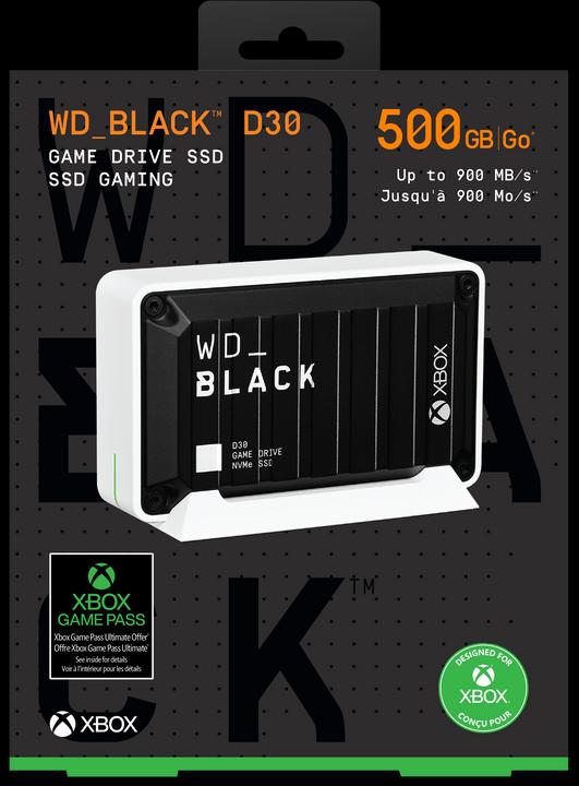 Actual product image WD Black D30 Game Drive SSD for Xbox (500 GB)