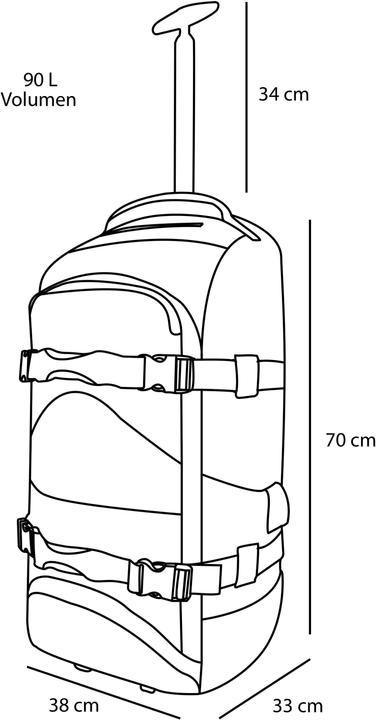 Produktbild Normani Reisetrolley mit Rucksackfunktion 90 L mit 5 Kleidertaschen (90 l)