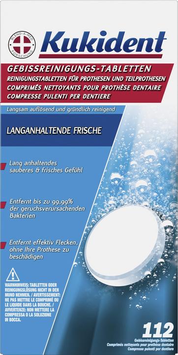 Produktbild Kukident Reinigungstabs extra frisch