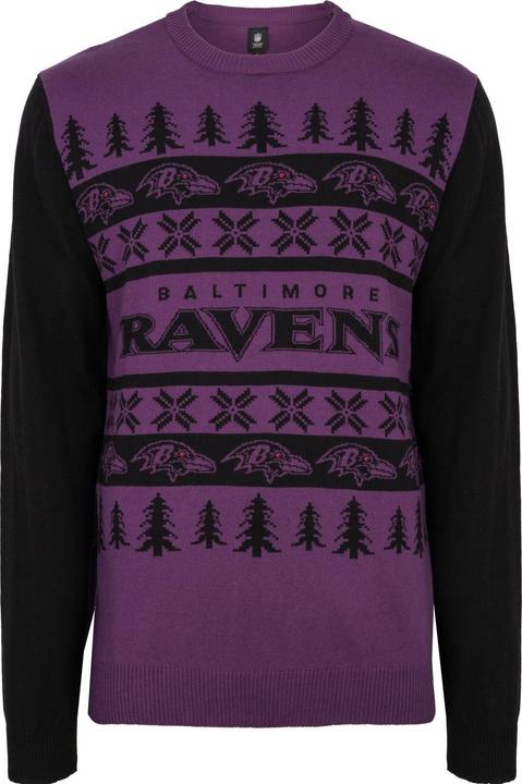 Produktbild Foco NFL Ugly Sweater XMAS Strick Pullover Baltimore Ravens - M (M)