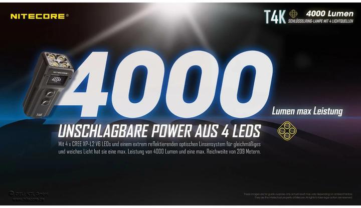 Actual product image Nitecore T4K - 4000 lumen (8.20 cm, 4000 lm)