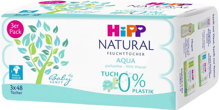 Produktbild Hipp Babysanft Feuchttücher Natural Aqua, 3x48 Stück
