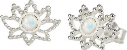 Immagine prodotto Steinkult Orecchini di perle placcati in argento "Charming Lotus (Perla coltivata in acqua dolce, Ottone placcato argento sterling)