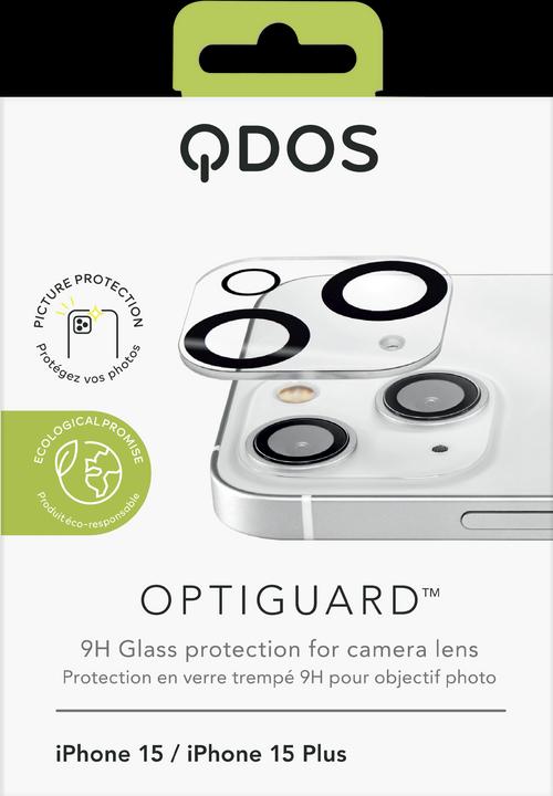 Actual product image QDOS Optiguard Camera Lens Protector (1 Piece, Apple iPhone 15 Plus, Apple iPhone 15)