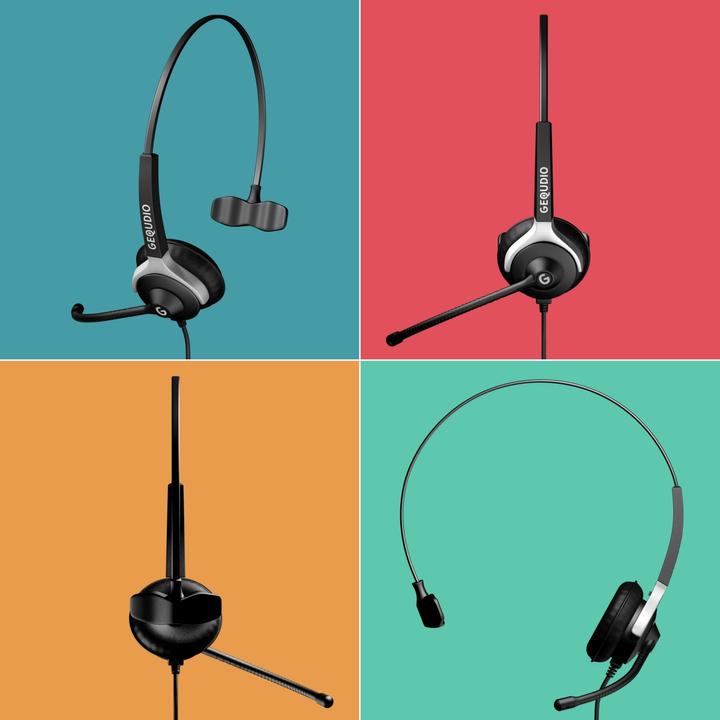 Produktbild Gequdio Headset 1-Ohr mit 2,5mm Klinke kompatibel für Gigaset/Cisco-SPA/Panasonic (Kabelgebunden)