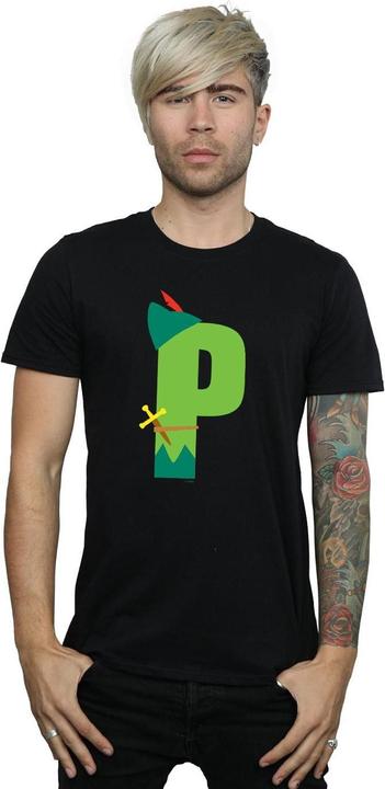Actual product image Disney Mens Alphabet P Is For Peter Pan T-Shirt (XXL)