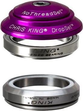 Actual product image Chris King DropSet 4 Headset, Steel-Bearings, 1 1/8", GripLock, IS41/28.6 | IS41/30 45x45, 3D violet