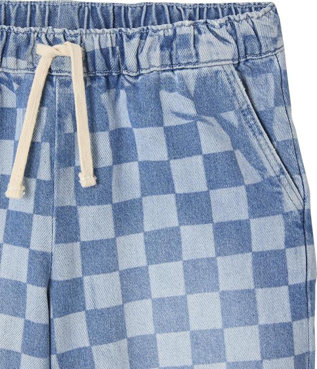Produktbild Jonen Jungen Jeans-Bermudas mit Schachbrettmuster in Loose-Fit (128)
